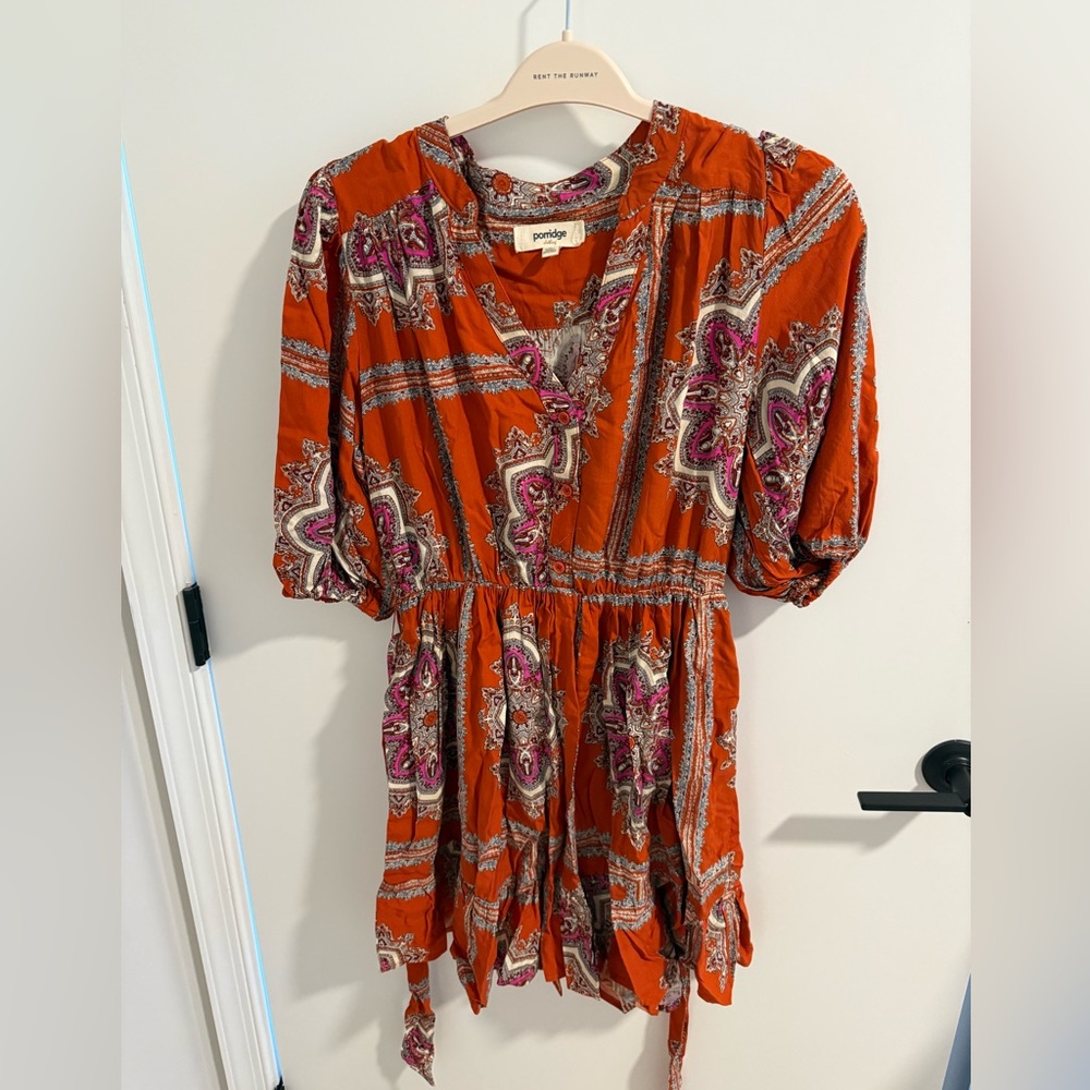 Anthropologie Orange Dress Size S
